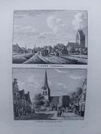 326-327/ Dorp Parrega en Witmaarsum Gravure uit 1790, Antiek en Kunst, Ophalen of Verzenden