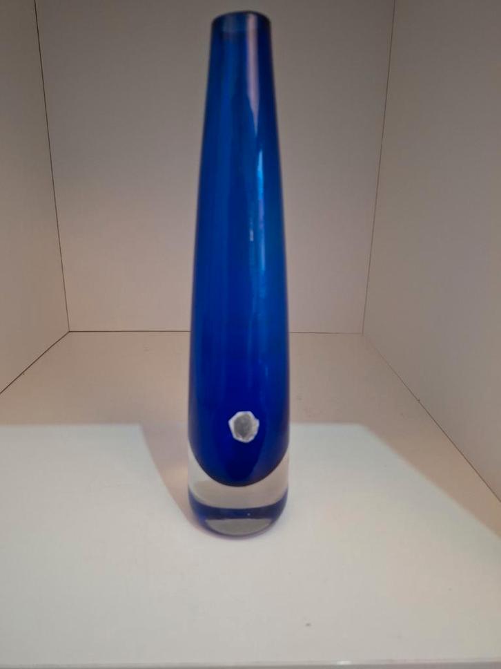 Kosta Boda Glazen Vaas - Blauw  Design Zweden, Antiek en Kunst, Antiek | Glas en Kristal, Ophalen of Verzenden