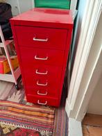 Rode metalen ladekast van ikea met 5 laden, Huis en Inrichting, Kasten | Ladekasten, Ophalen, Minder dan 50 cm, Gebruikt, 5 laden of meer