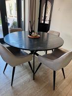 Marmeren ronde eettafel 130cm, Huis en Inrichting, Tafels | Eettafels, Ophalen, Overige materialen, Rond, Zo goed als nieuw