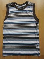 Zomerhemdje met bruine, witte, lichtblauwe strepen, maat 122, Ophalen of Verzenden, Gebruikt, Jongen, Shirt of Longsleeve