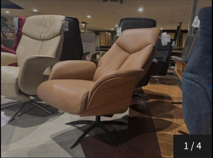 Hjort knudsen relaxfauteuil NIEUW, Huis en Inrichting, Fauteuils, Nieuw, Hout, Kunststof, Leer, Metaal, 50 tot 75 cm, Ophalen of Verzenden