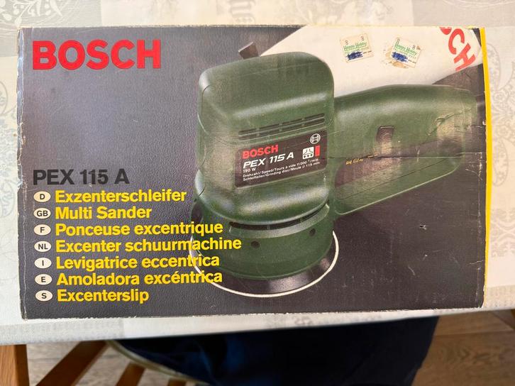 Bosch PEX 115 A Excentrische Schuurmachine, Doe-het-zelf en Verbouw, Gereedschap | Schuurmachines, Gebruikt, Excentrische schuurmachine