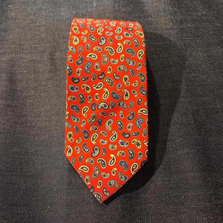 Florence Style zijden stropdas paisley rood, Kleding | Heren, Stropdassen, Zo goed als nieuw, Met patroon, Rood, Ophalen of Verzenden