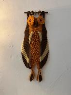 Vintage macramé wanddecoratie uil, Huis en Inrichting, Gebruikt, -, -, Ophalen of Verzenden