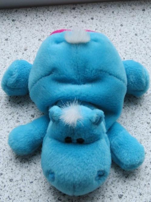 Nijlpaard merk Designed by Nici Germany blauw + roze hart, Kinderen en Baby's, Speelgoed | Knuffels en Pluche, Zo goed als nieuw