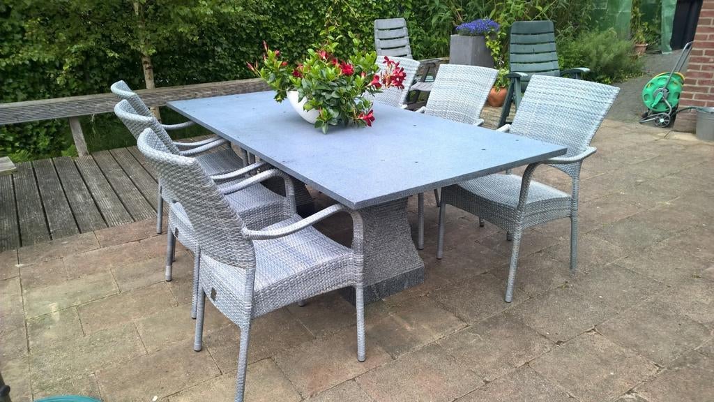 Natuurstenen tuintafel, gratis af te halen, Ophalen, Rechthoekig