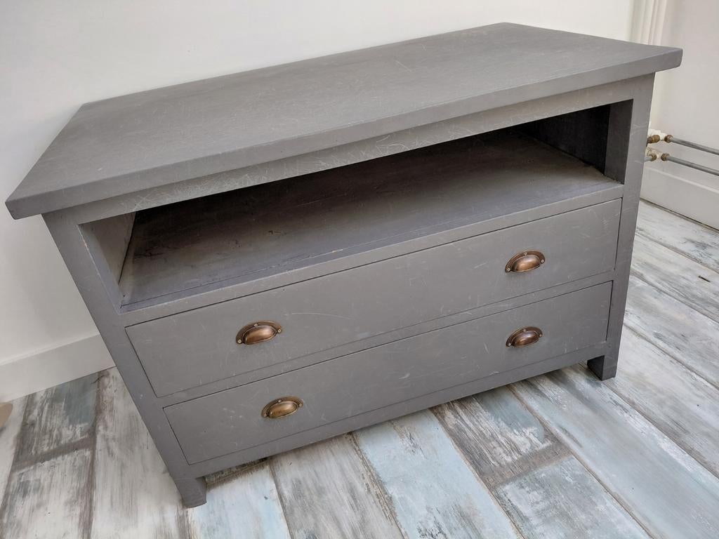 Teak tv meubel., Huis en Inrichting, Kasten | Televisiemeubels, Ophalen of Verzenden, 50 tot 75 cm, 100 tot 150 cm, Minder dan 100 cm