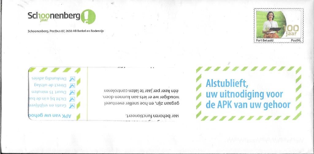 Kaart ingedrukte port betaald zegel Schoonenberg Post NL, Verzenden, Briefkaart