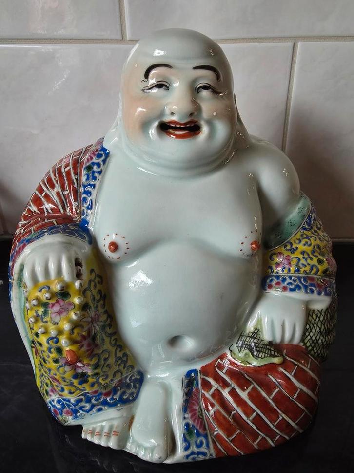 Lachende Boeddha Beeld - Geluk en Voorspoed, Huis en Inrichting, Woonaccessoires | Boeddhabeelden, Gebruikt, Ophalen of Verzenden