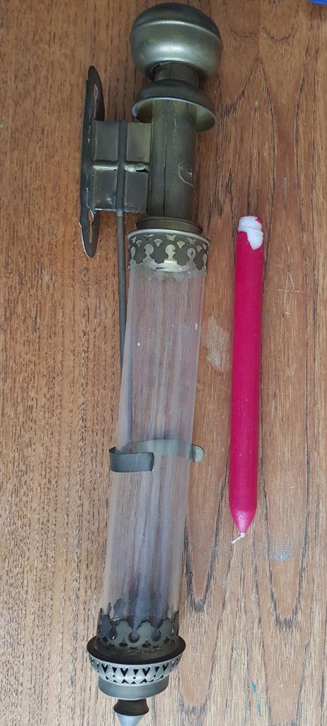 VDP koperen kaars lamp, Ophalen of Verzenden