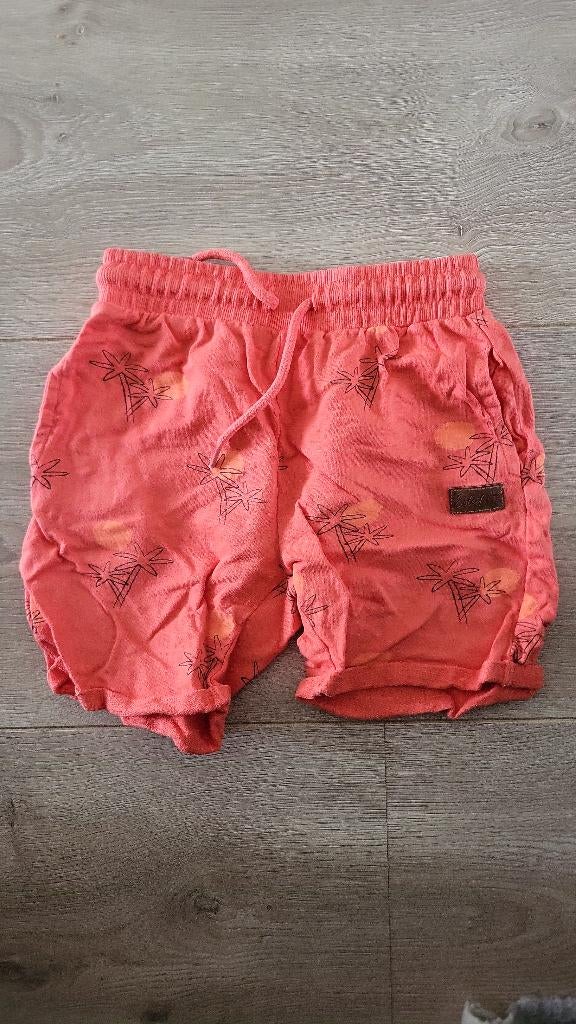 Oranje korte broek met palmbomen, Zeeman, Gebruikt, Jongen, Ophalen