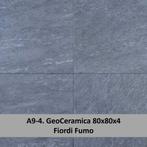 A9-4. Restpartij GeoCeramica 80x80x4 Fiordi Fumo (4st.), Ophalen, Info@mbituin.nl, Keramiek, Nieuw