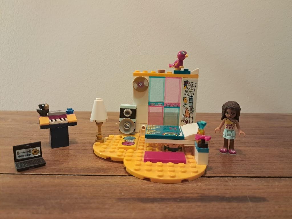 LEGO Friends Andrea's kamer + Emma's kamer + fotostudio, Ophalen, Zo goed als nieuw, Complete set, Lego