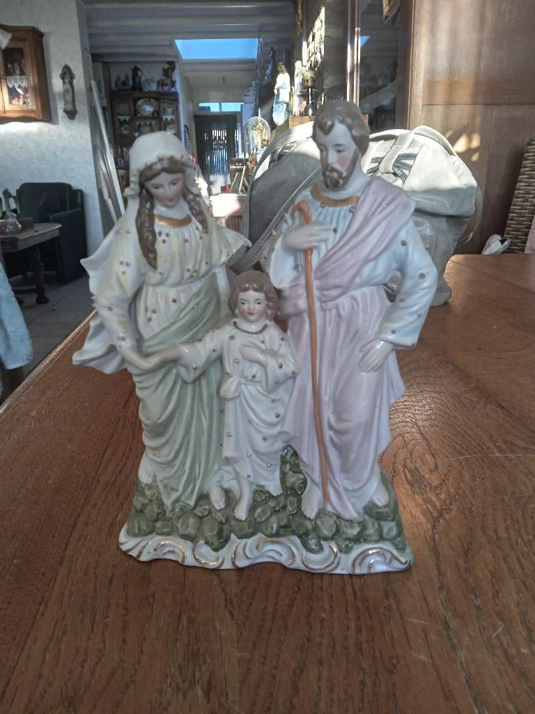 parel bisquit porseleinen heilige familie, Antiek en Kunst, Antiek | Religie, Ophalen of Verzenden