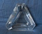 Driehoekige krstallen asbak Val Saint Lambert b. 13,3 cm., Ophalen of Verzenden
