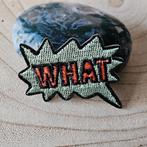 Strijk embleem Iron on Patch applicatie Tekst ballon met WHA