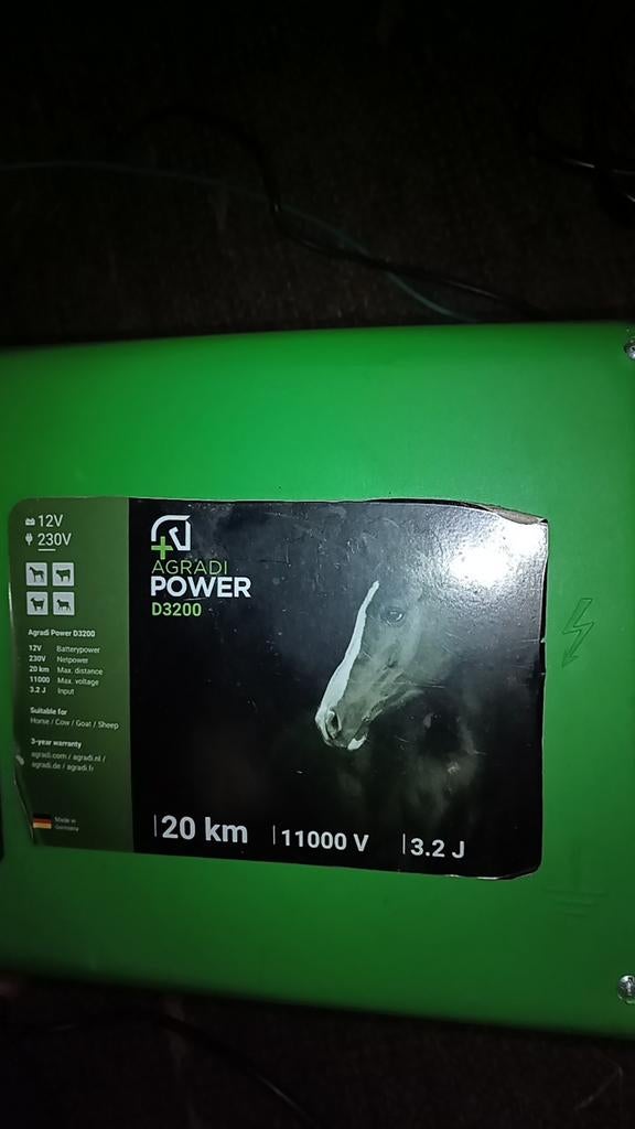 Agradi Duo Power D3200 Schrikdraadapparaat accu+stopcontact, Ophalen of Verzenden, Zo goed als nieuw