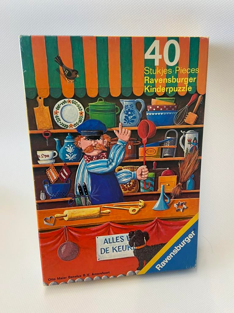 Ravensburger puzzel in doos 40 stukjes Op de Markt 2, Ophalen of Verzenden, 10 tot 50 stukjes, Gebruikt, 2 tot 4 jaar