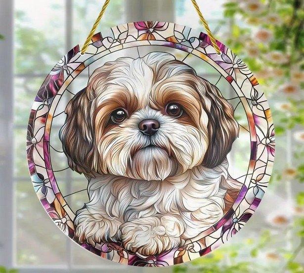 Shih tzu hanger, Verzenden, Hout, Meerkleurig, Nieuw
