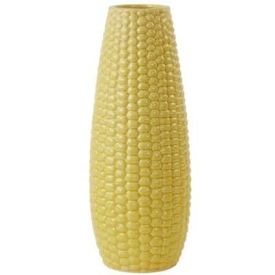 Light & Living gele vaas Corn, bloemen vaasje maiskolf VdlM, Huis en Inrichting, Ophalen of Verzenden, Zo goed als nieuw