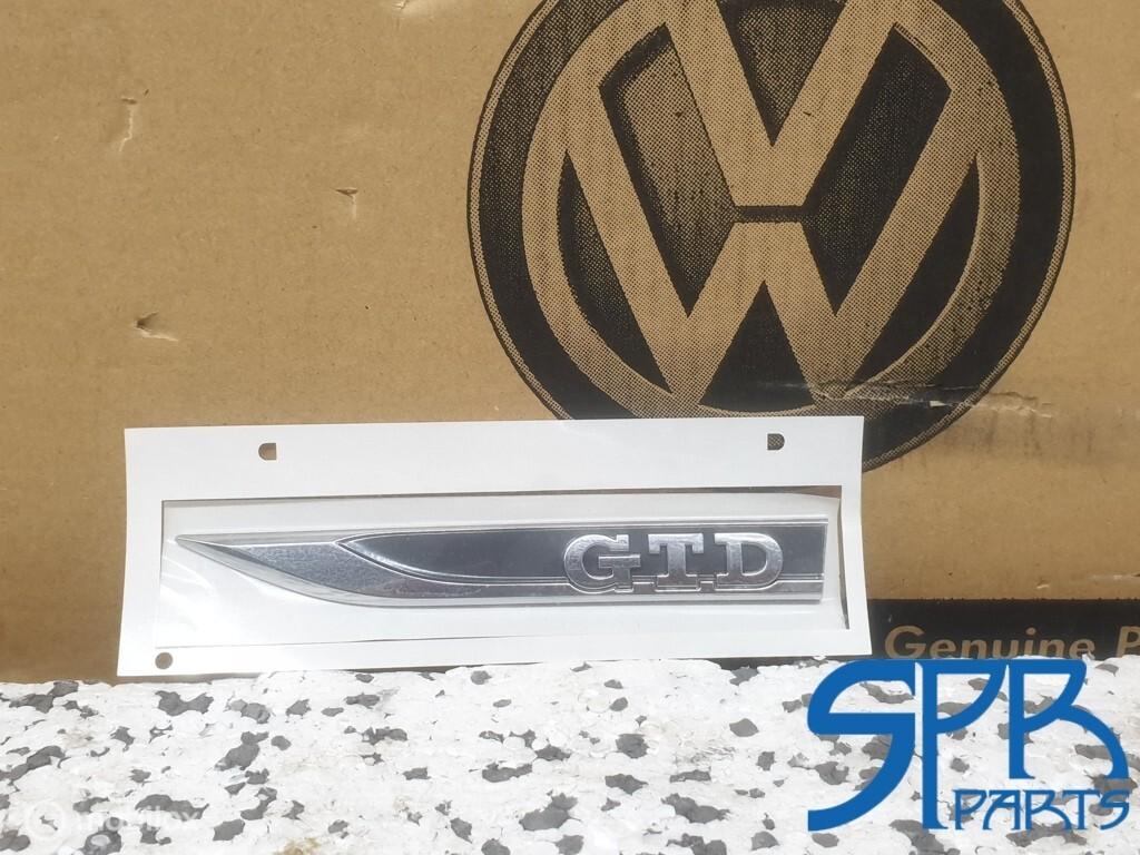 GOLF 7 VII GTD STICKER LOGO EMBLEEM spatbord links origineel, Volkswagen, Nieuw, Ophalen of Verzenden, Volkswagen