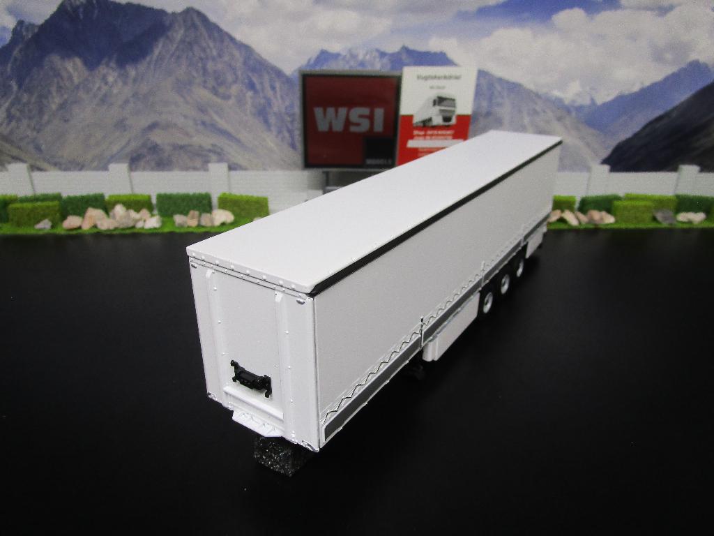 Wsi 03-1073 White Line , Schuifzeilen & Kleppen Oplegger 3as, Hobby en Vrije tijd, Modelauto's | 1:50, Ophalen, Nieuw, Bus of Vrachtwagen
