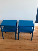 Ikea bijzettafel - Blauw (set van 2), Huis en Inrichting, Tafels | Bijzettafels, Minder dan 55 cm, Gebruikt, Metaal of Aluminium