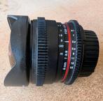 Samyang 8mm T3.8 Fisheye Nikon VDSLR, Ophalen of Verzenden, Zo goed als nieuw, Groothoek Fisheye-lens