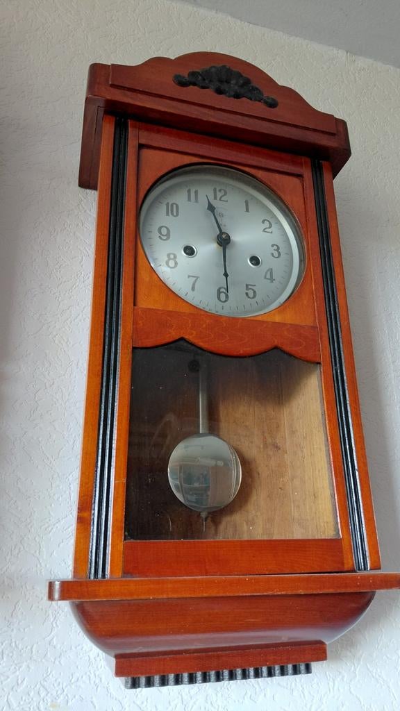 retro muur swing slinger klok, woonkamer vintage stille decoratieve wandklok nauwkeurig geen tikkend geluid quartz uurwerk-goud 43276cm (ovaal 46 * 27 * 6cm