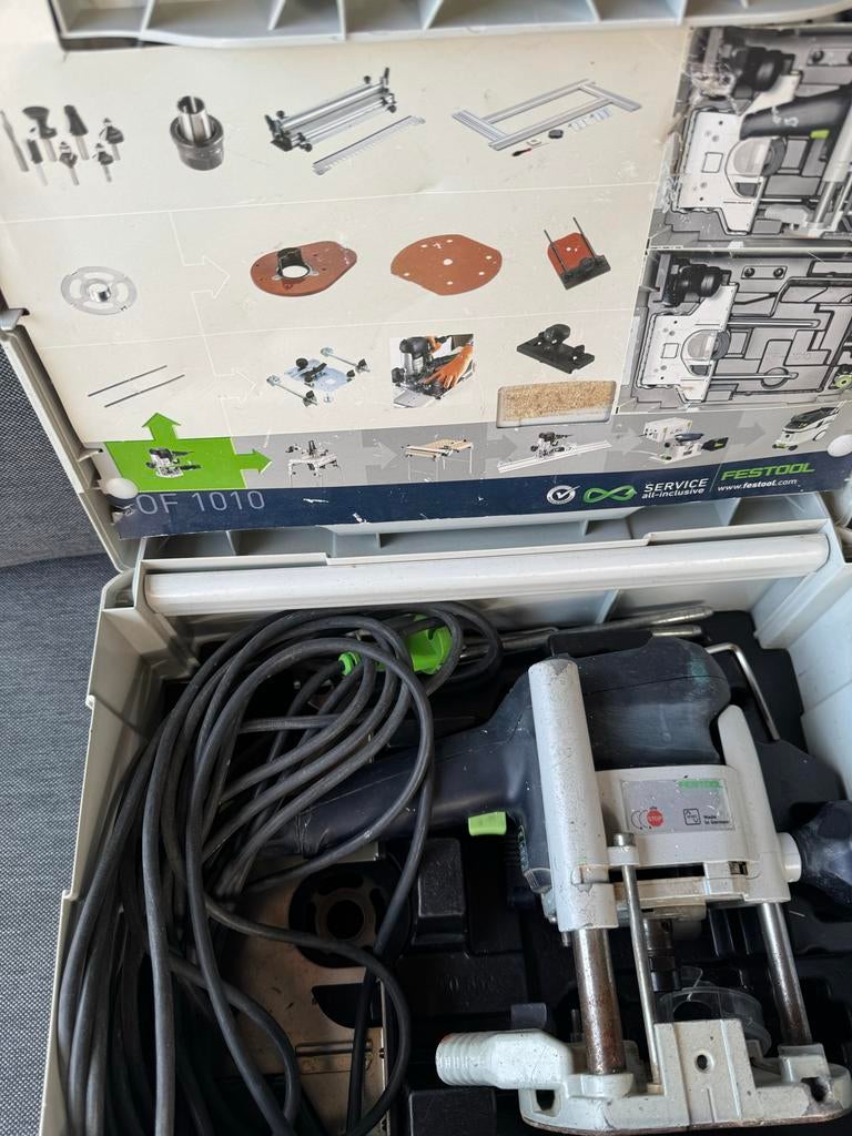 Festool OF 1010 EBQ-Plus Bovenfrees, Doe-het-zelf en Verbouw, Ophalen of Verzenden, Gebruikt, Elektrisch, Bovenfrees