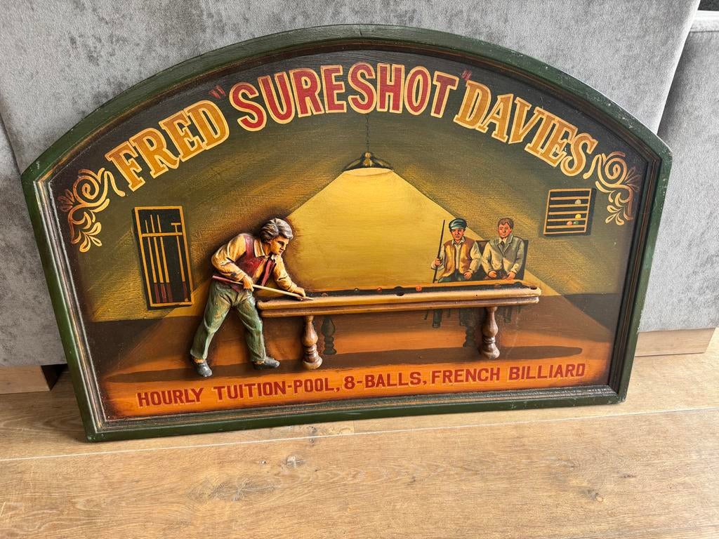 Fred Sureshot Davies biljart wandbord, Ophalen of Verzenden, Zo goed als nieuw