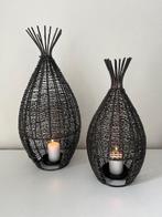 Windlicht Mosira metaal zwart set Nieuw!, 25 tot 50 cm, Zwart, Nieuw, Ophalen of Verzenden