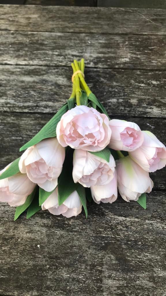 Tulpen zachtroze - NIEUW, Binnen, Roze, Kunstbloem, Nieuw