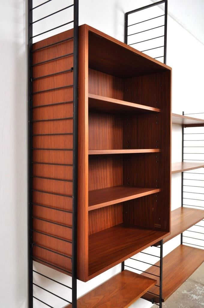 Vintage modulair wandsysteem Combineurop kast jaren 60, Huis en Inrichting, Kasten | Wandmeubels, Gebruikt, 200 cm of meer, 150 tot 200 cm