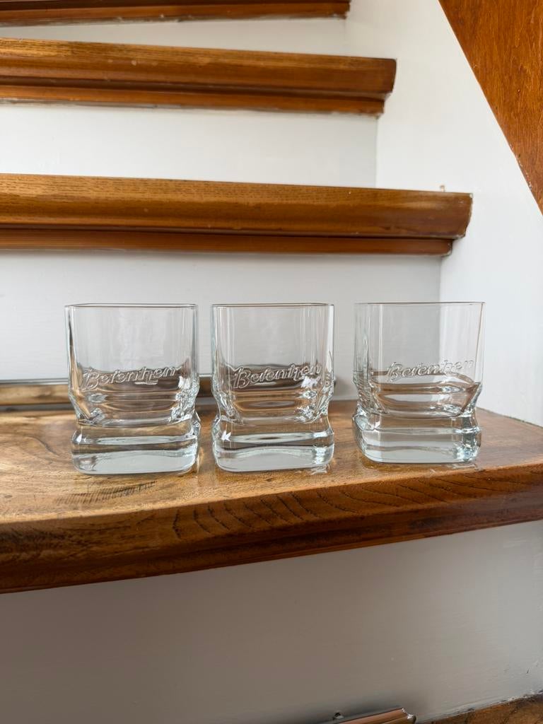 3x Berentzen borrelglas, Ophalen of Verzenden, Zo goed als nieuw, Borrel- of Shotglas
