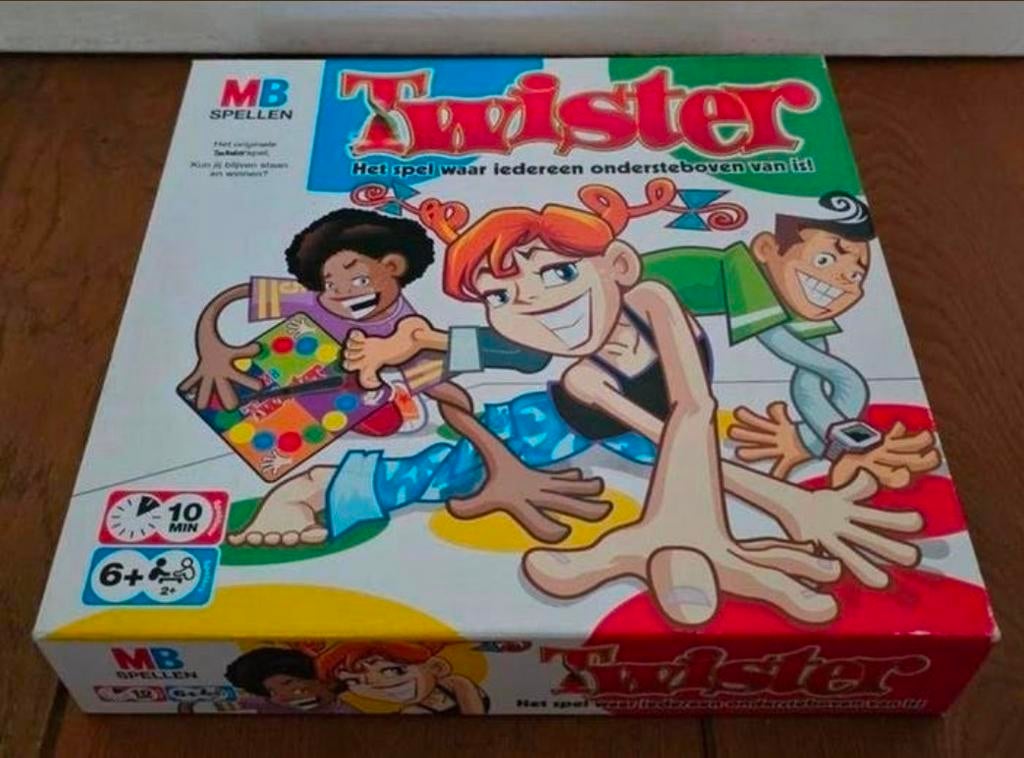 TWISTER- MB spellen- netjes/ heel/ schoon- ook Verzenden!, Hobby en Vrije tijd, Gezelschapsspellen | Bordspellen, Ophalen, Zo goed als nieuw