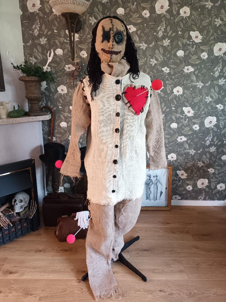 voodoo pop kostum maat s/m jutte voering masker, Ophalen of Verzenden, Zo goed als nieuw, 170 of groter, Jongen of Meisje