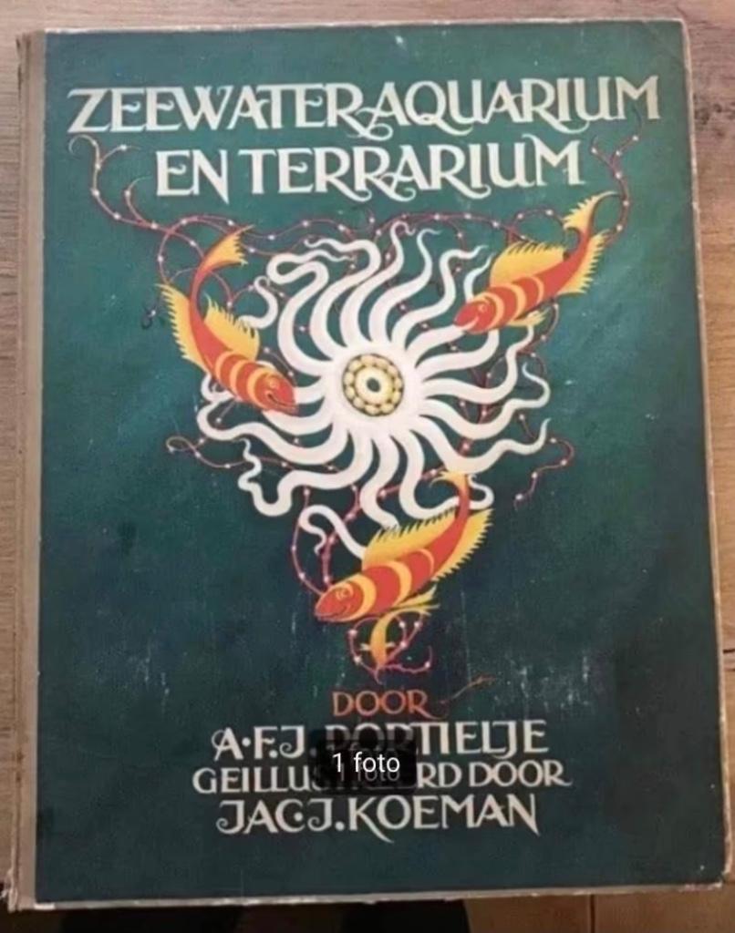 Verkadealbum nr.21 zeewateraquarium en terrarium uit 1930, Ophalen of Verzenden, Gelezen, Plaatjesalbum