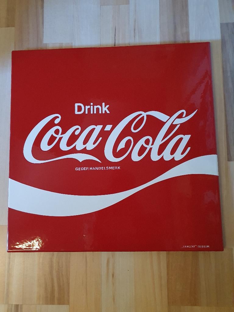 Coca cola emaille reclamebord, Verzamelen, Ophalen, Gebruikt, Reclamebord