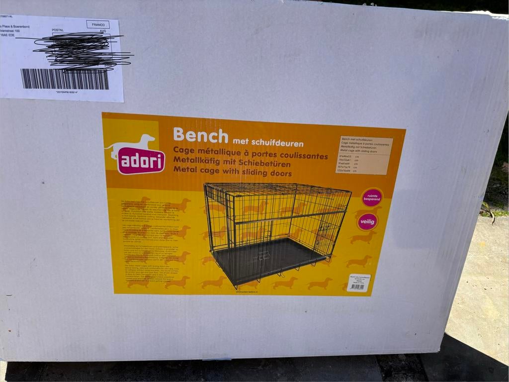 Adori hondenbench met 2 schuifdeuren, Ophalen of Verzenden, Zo goed als nieuw