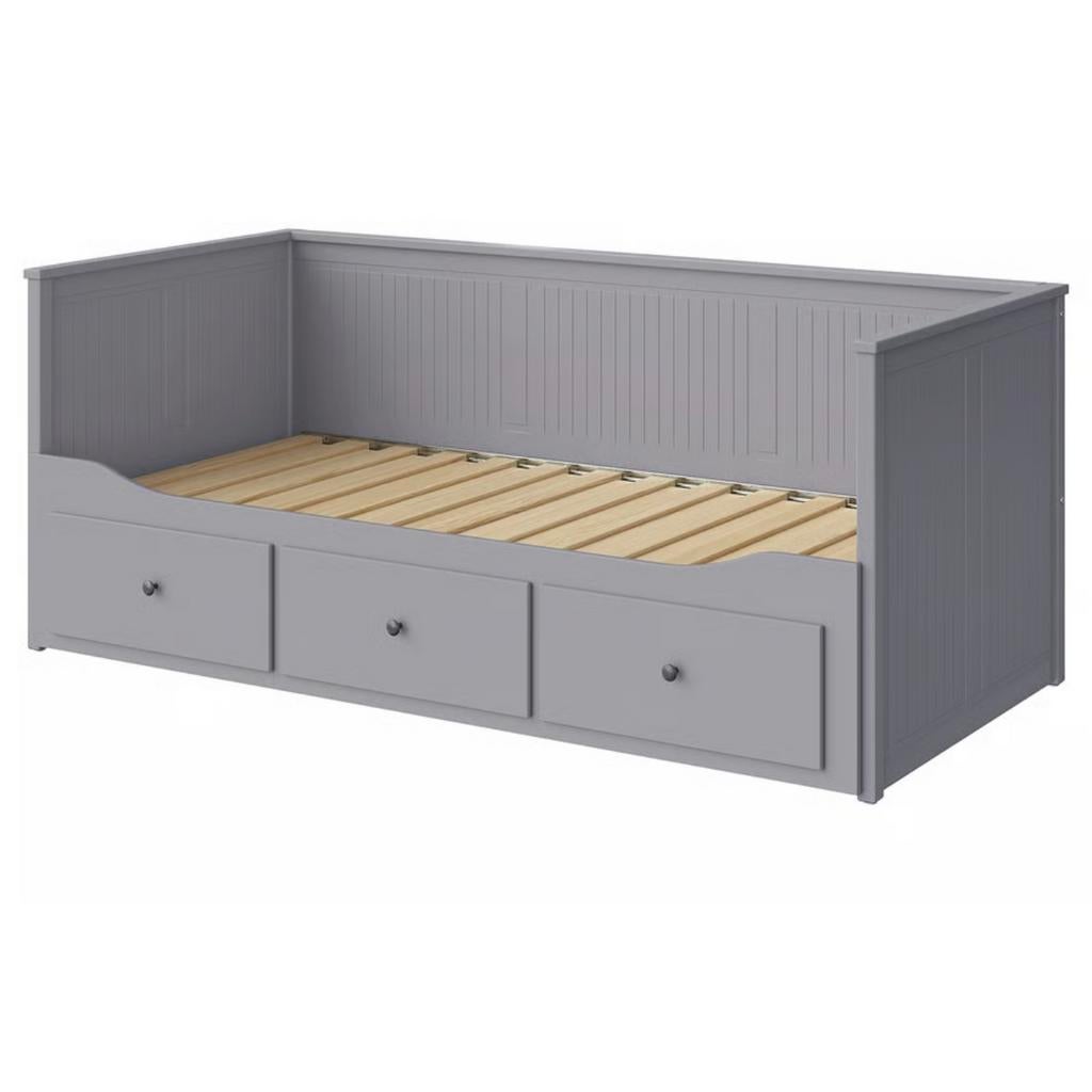 Ikea Hemnes bedbank grijs uitschuifbaar, Huis en Inrichting, Slaapkamer | Bedden, Ophalen, Eenpersoons, Zo goed als nieuw, 80 cm