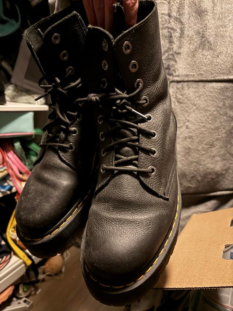 Dr. Martens maat 44 met rits, Ophalen of Verzenden, Gedragen, Zwart, Lage of Enkellaarzen
