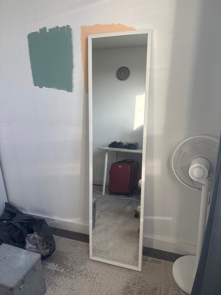 IKEA Stave spiegel, wit, 40x160 cm, Huis en Inrichting, Woonaccessoires | Spiegels, Ophalen, Minder dan 50 cm, Gebruikt, 150 tot 200 cm