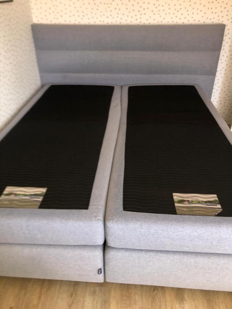 Karlsson Boxspring 180x210 - Lavendel Blauw, Huis en Inrichting, Slaapkamer | Boxsprings, Ophalen, Blauw, 210 cm, Tweepersoons