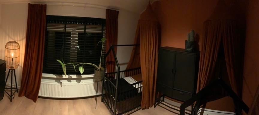 Veneta Verduisterende Velours Gordijnen Terracotta 210x222cm, Huis en Inrichting, 200 cm of meer, Ophalen of Verzenden, Zo goed als nieuw