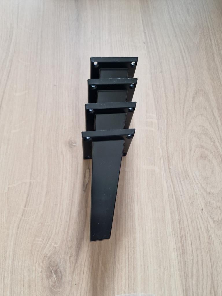 Meubelpoten zwart kunststof set van 4 schuin 10cm nieuw, Minder dan 50 cm, Overige typen, Nieuw, Ophalen of Verzenden