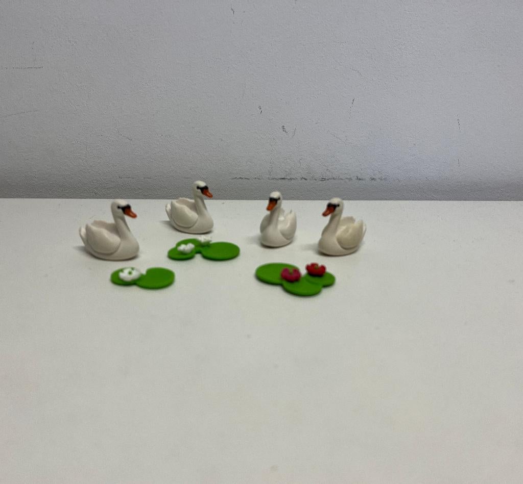 Dieren nr 105: 4x Zwaan Rosa Kasteel Paleis Prinsessen 4250, Ophalen of Verzenden, Gebruikt, Los playmobil