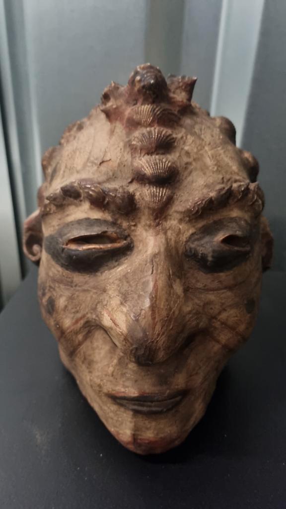 Sepik Volk Schedelpotret Papoea Nieuw Guinea, Antiek en Kunst, Kunst | Niet-Westerse kunst, Ophalen of Verzenden