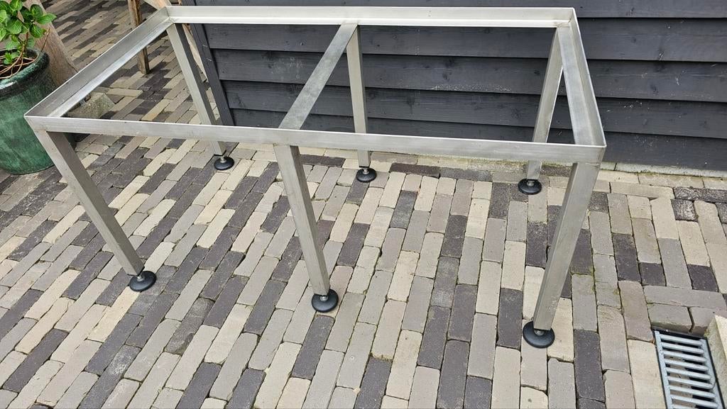 RVS Verhoger voor Wasmachine/Droger met Verstelbare Poten, Ophalen